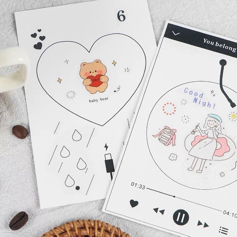 Giấy khung làm ảnh, tranh washi, handmade, trang trí bullet journal