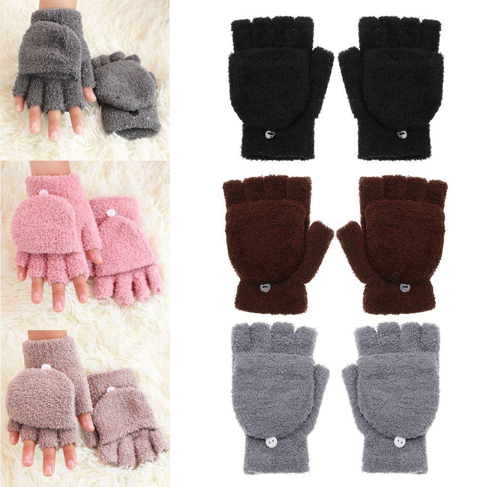 Găng Tay Nhung San Hô Dày Dặn Ấm Áp Thời Trang