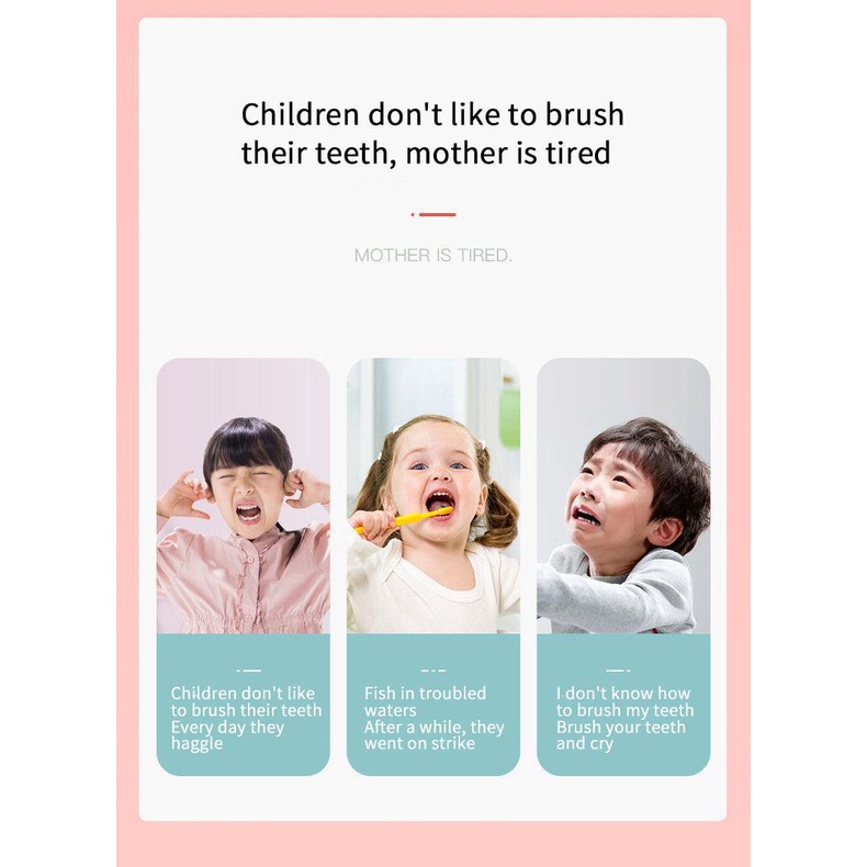 Bàn chải đánh răng điện hình chữ U chất liệu silicon cho bé