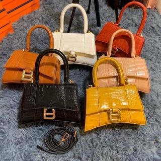 TÚI XÁCH NỮ BALEN  CHỮ B VÂN RẮN SIZE 19