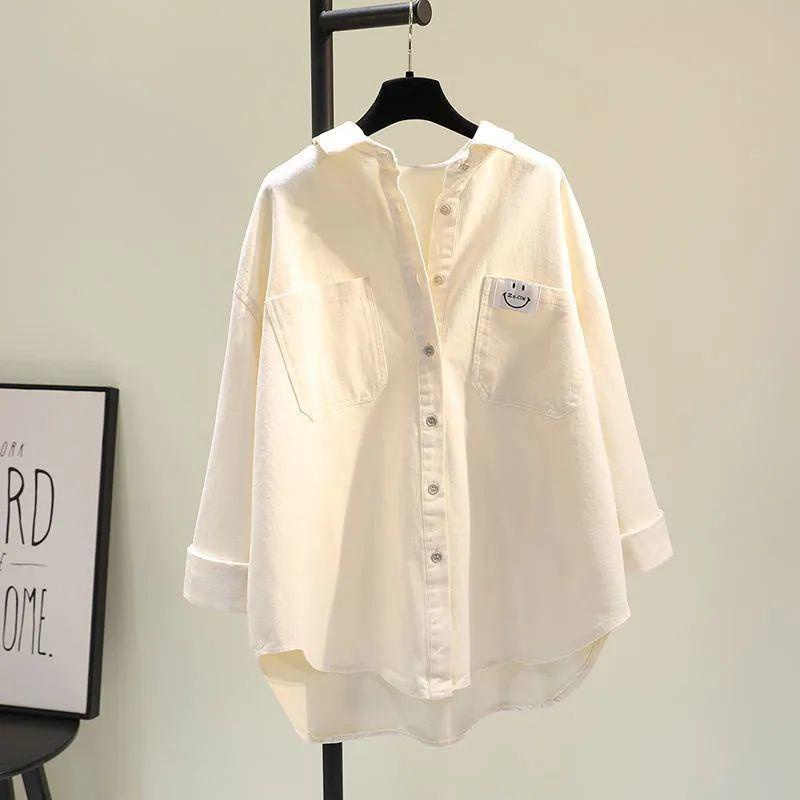 Áo Sơ Mi Cotton Tay Dài Thoải Mái Phong Cách Hàn Quốc Thời Trang Mùa Xuân Mới 2022