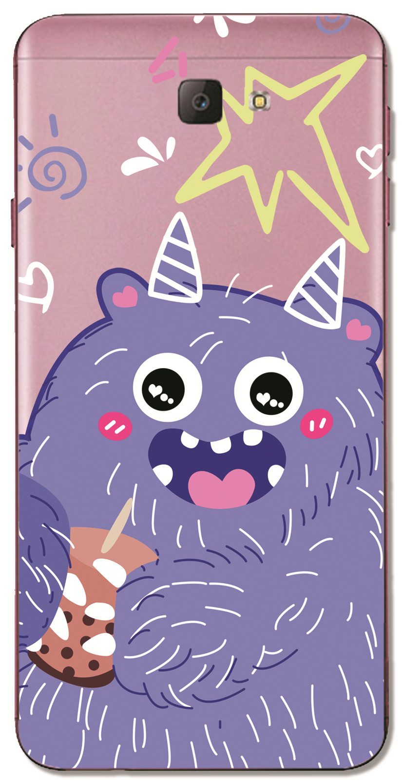 Samsung Galaxy A7 A5 A3 2017/A720 A520 A320 A6S A8S A9 A8 Star INS Cute Cartoon Big eyes Monster Clear Soft Silicone TPU Phone Casing Lovely Furry monster Case Back Cover Couple