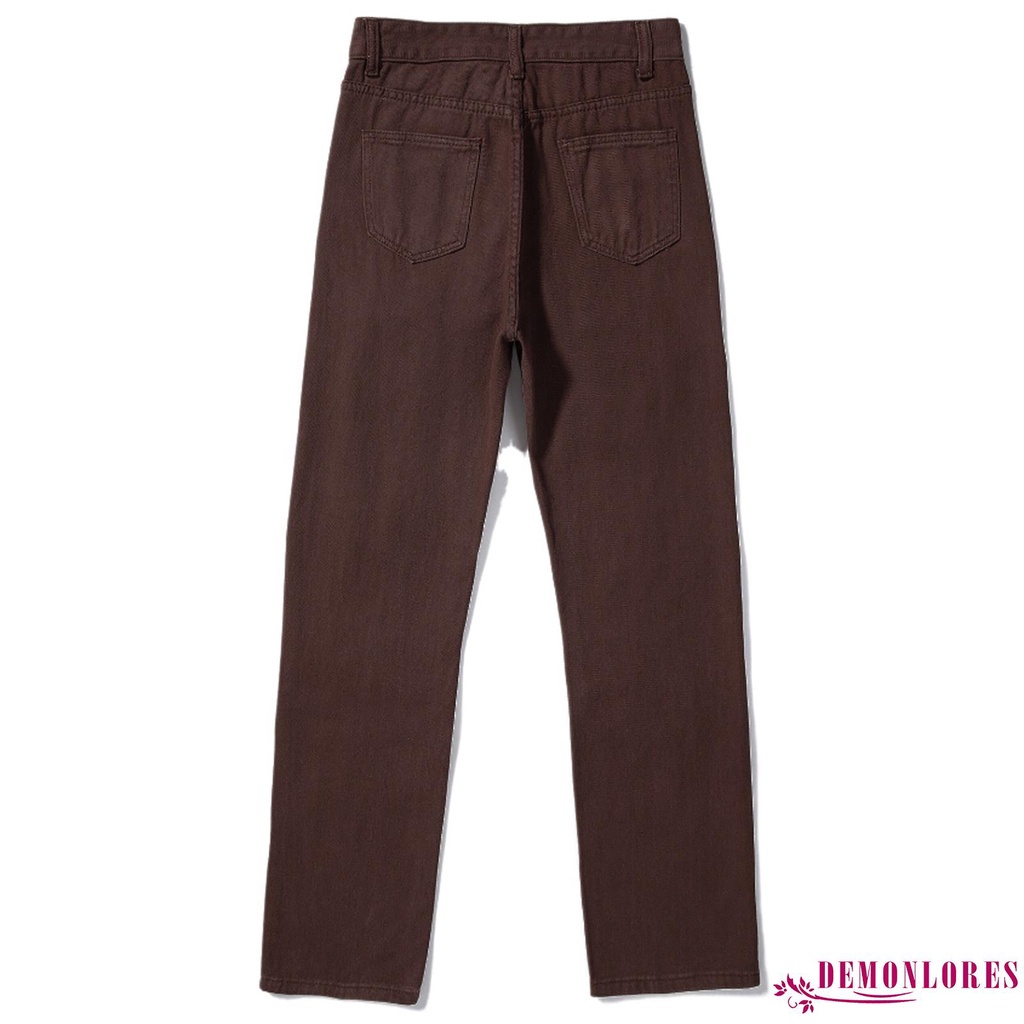 Quần jean dài thiết kế rách lỗ cá tính thời trang dành cho nữ