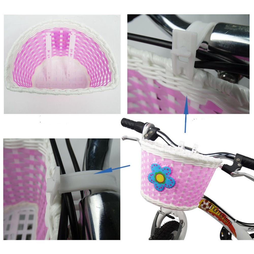Giỏ Đựng Đồ Gắn Tay Lái Xe Đạp / Đồ Chơi Trẻ Em Đính Nơ