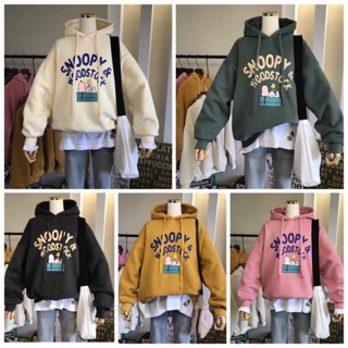 áo hoodie vải nỉ lót bông dày dặn Snoopy
