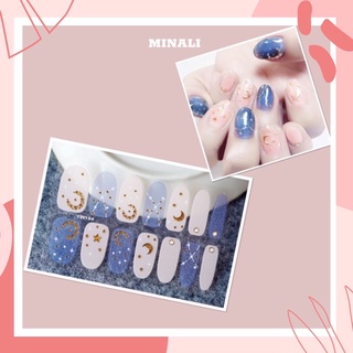Miếng dán trang trí móng tay họa tiết 3D xinh xắn chống thấm nước MINALI