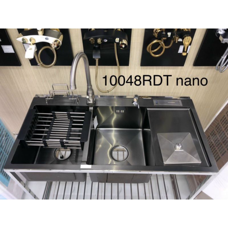 chậu rửa chén inox 304 phủ nano đen