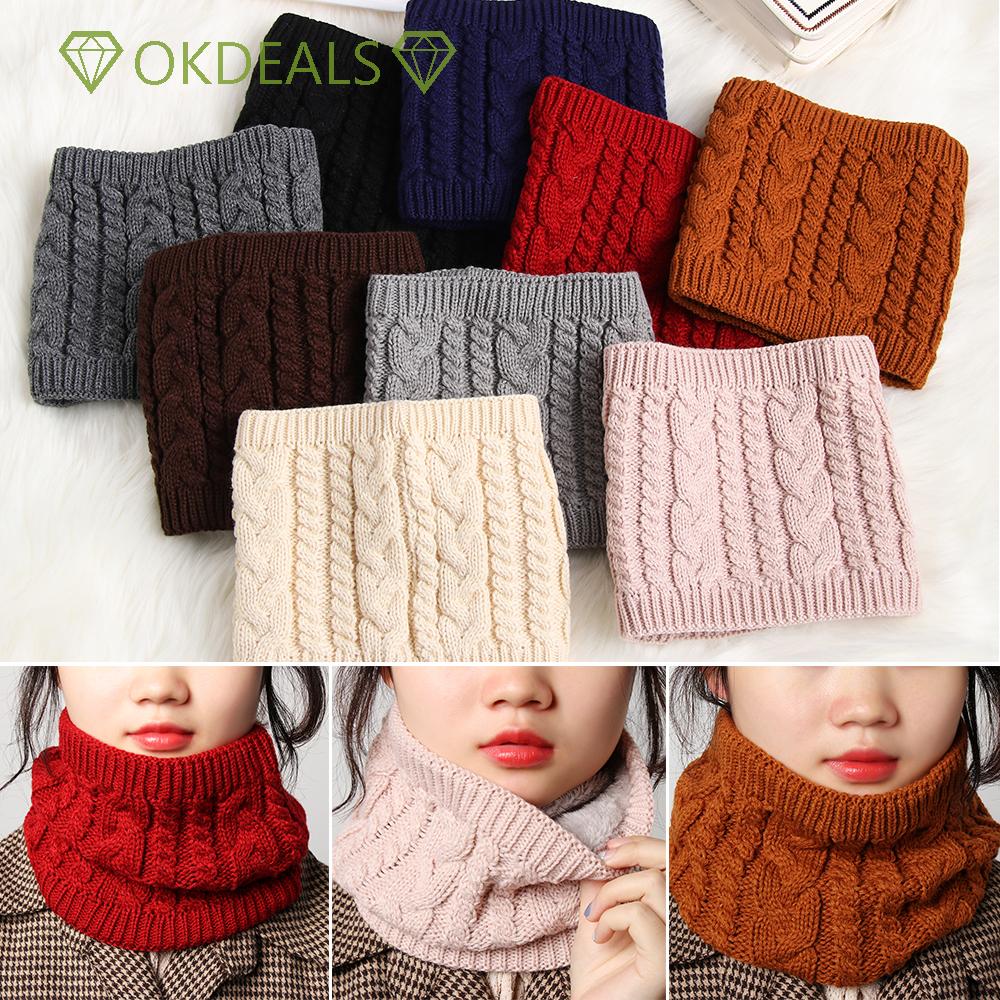 Khăn Choàng Dệt Kim Mềm Mại Hình Tròn Giữ Ấm Mùa Đông Cho Nam Và Nữ