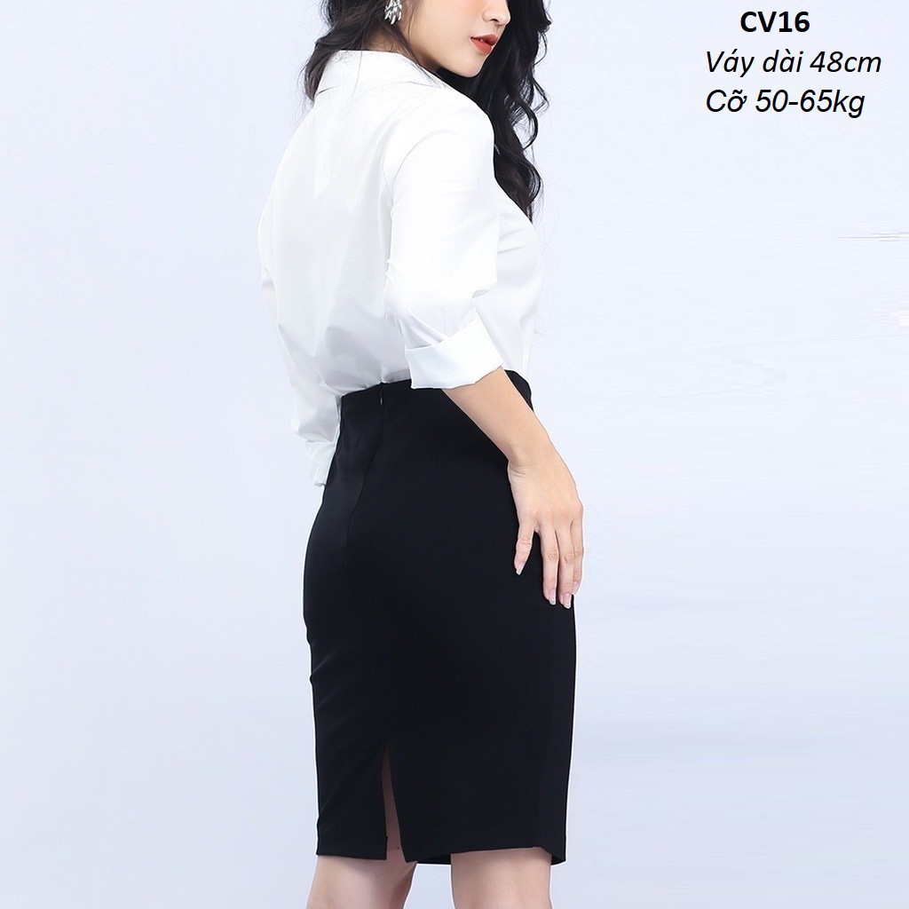 Chân váy công sở dáng ôm [Đủ cỡ 43-65kg] CV15