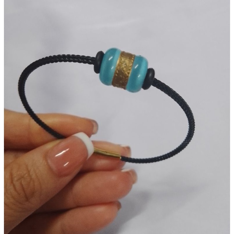 Vòng tay lu thống dát vàng định công danh đầu xuôi đuôi lọt trợ mệnh thủy mộc