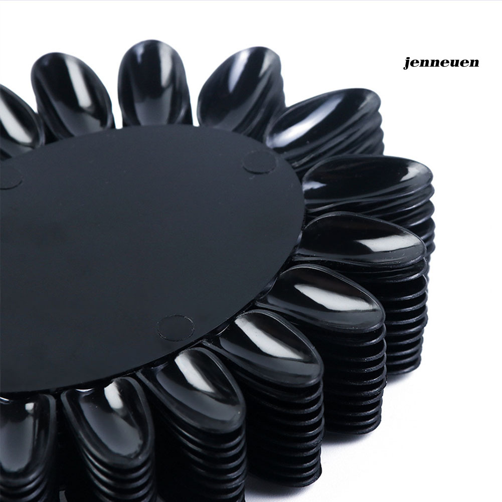 [Hàng mới về] Bộ 160 khuôn móng tay giả hình hoa hướng dương bằng nhựa acrylic trưng bày màu