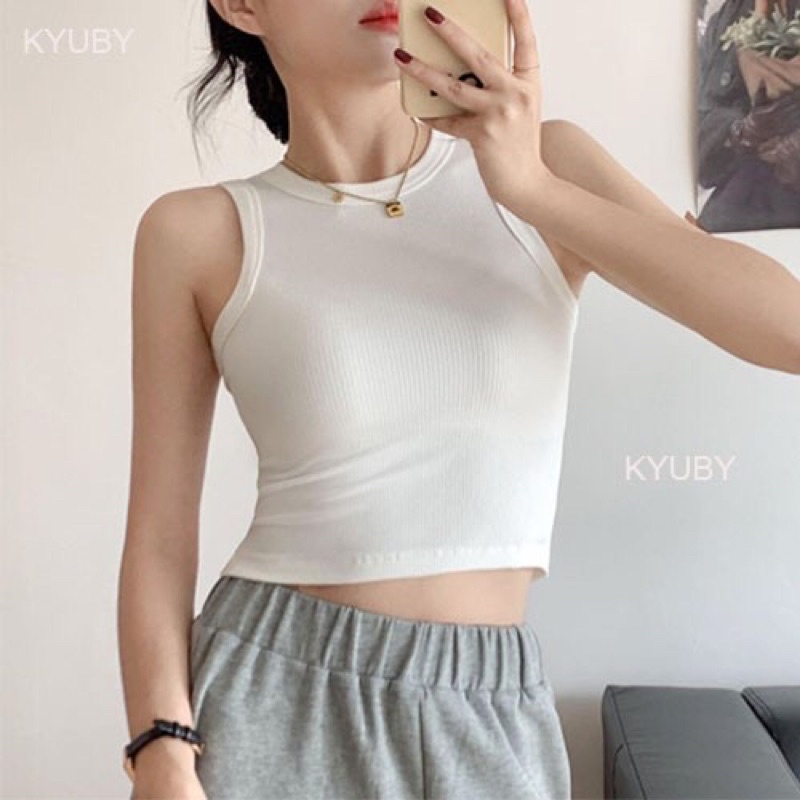 Áo Croptop Tăm Ba Lỗ Co Dãn Thoải Mái