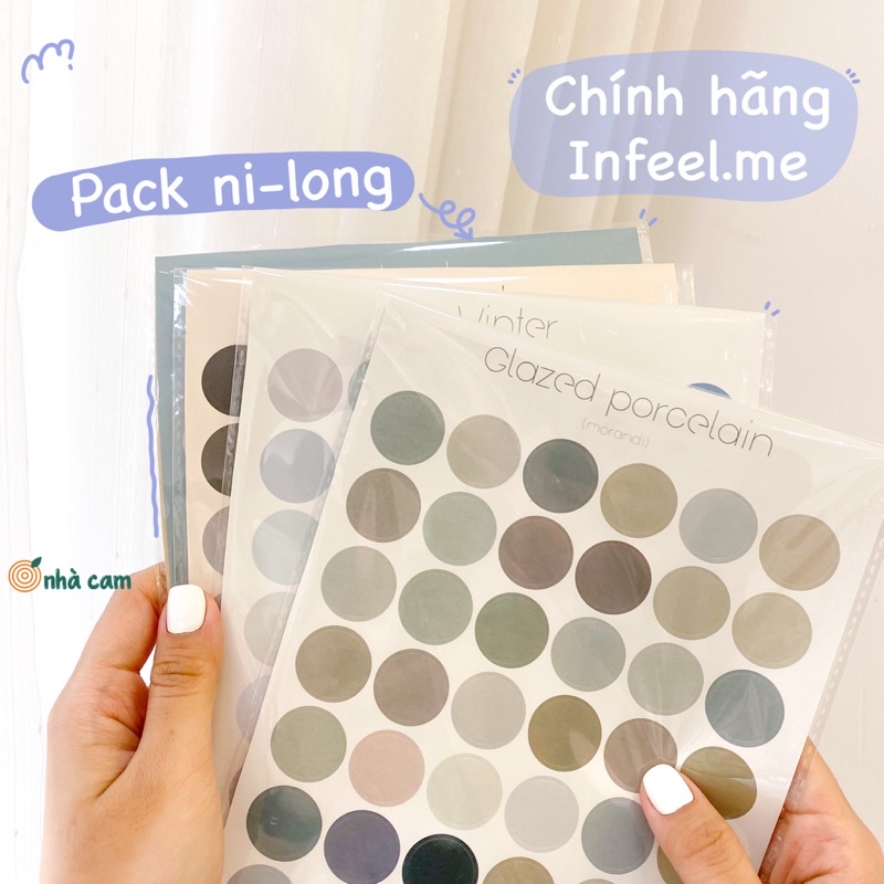 Sticker Tròn Đánh Dấu Infeel.me Nhà Cam