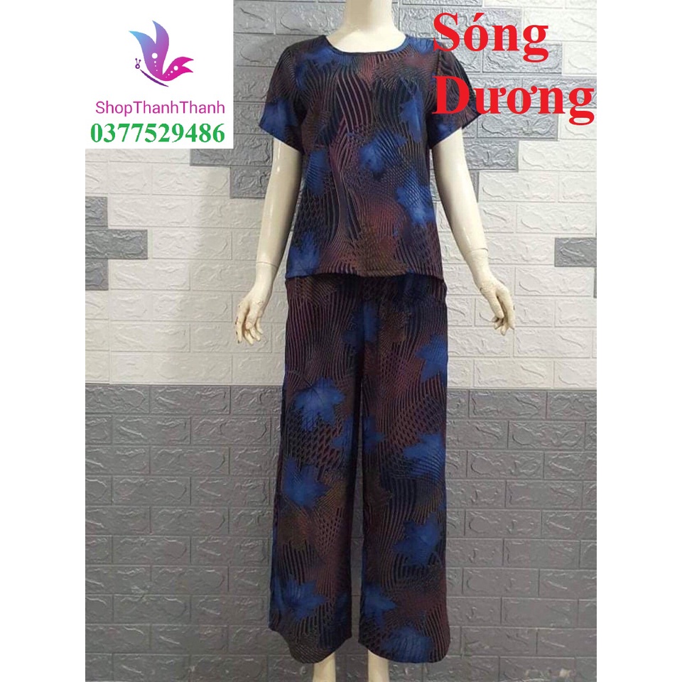Size 5  TRUNG NIÊN ống Sớ 9 tấc BIG SIZE ĐỒ BỘ MẶC NHÀ TÔN 2 DA 90KG ShopThanhThanh