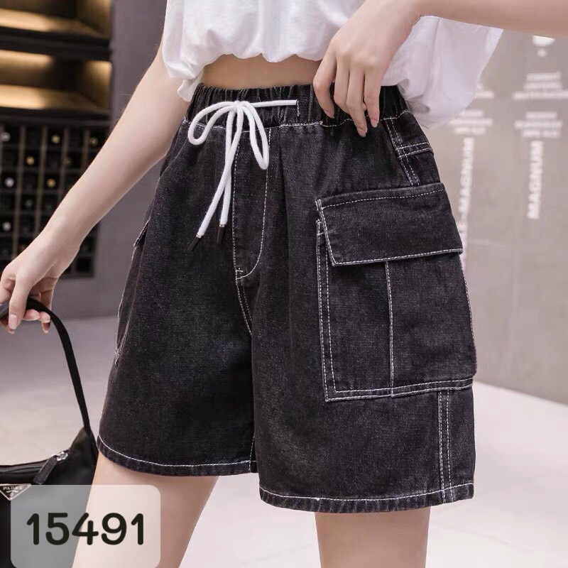 15491 Quần BIG SIZE Short Lưng Thun Túi Chỉ Nổi