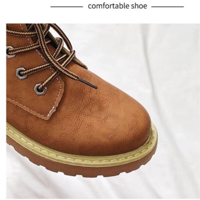 Giày da cao cổ nữ retro vintage buộc dây ( tặng quà) (sẵn rêu 37) -v01 | BigBuy360 - bigbuy360.vn