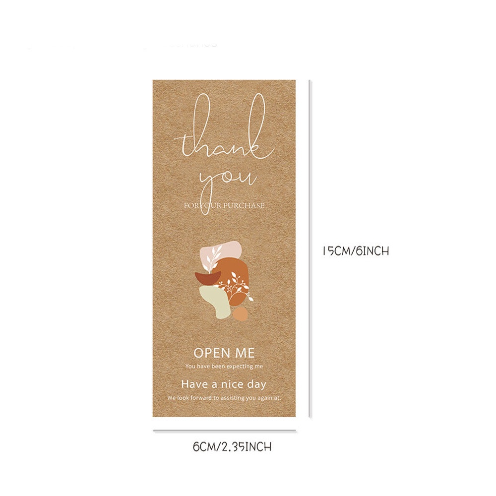Bộ 50 miếng dán niêm phong chống thấm nước in chữ Thank You