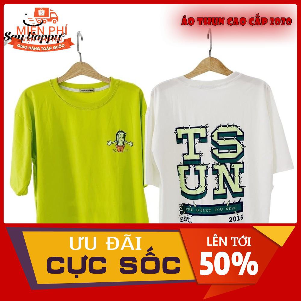 Áo Thun Tay SAY HAPPY TSUN Siêu Mịn Mát