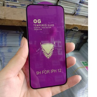 KÍNH FULL MÀN OG TÍM IPHONE 12/ 12PRO/ 12 PRO MAX