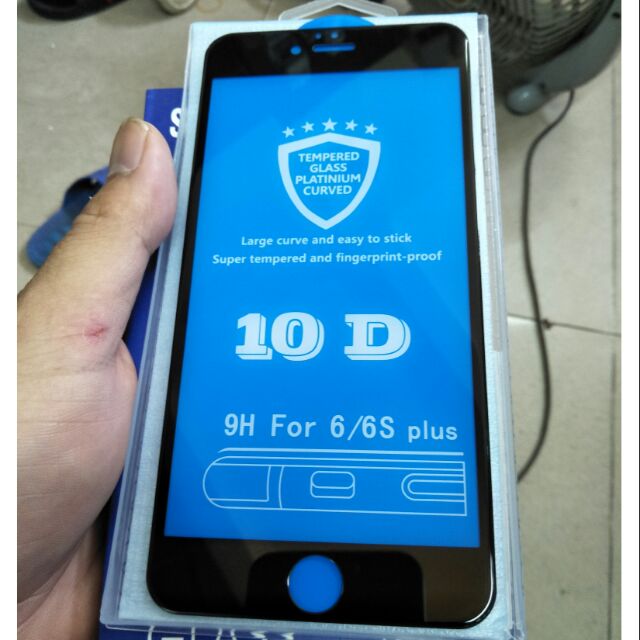 Kính cường lực full màn 10D cho iPhone 6plus/6splus