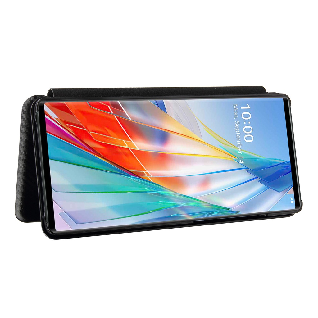 Bao Da Kiểu Ví Gập Có Giá Đỡ Sang Trọng Cho Lg Wing 5g