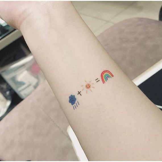 [SALE] Hình Xăm Dán Mini Emoji Cảm Xúc - Flash Tattoo Phong Cách Hàn Quốc Cực Cá Tính (1T- MÃ N)