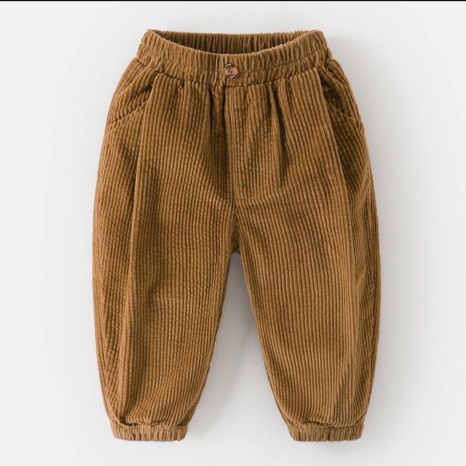 Quần dài vải nhung dày thời trang thu đông cho bé
