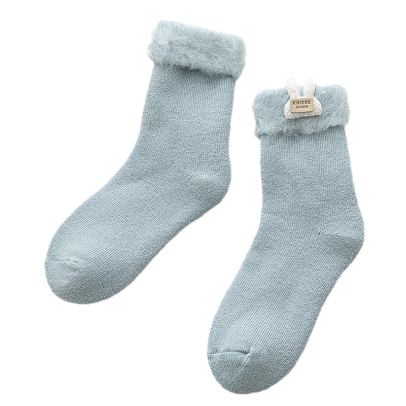 Youyo Đôi Vớ Lông Thỏ Giả Dày Dặn Giữ Ấm Mùa Thu Đông Phong Cách Nhật Bản Dễ Thương Cho Nữ