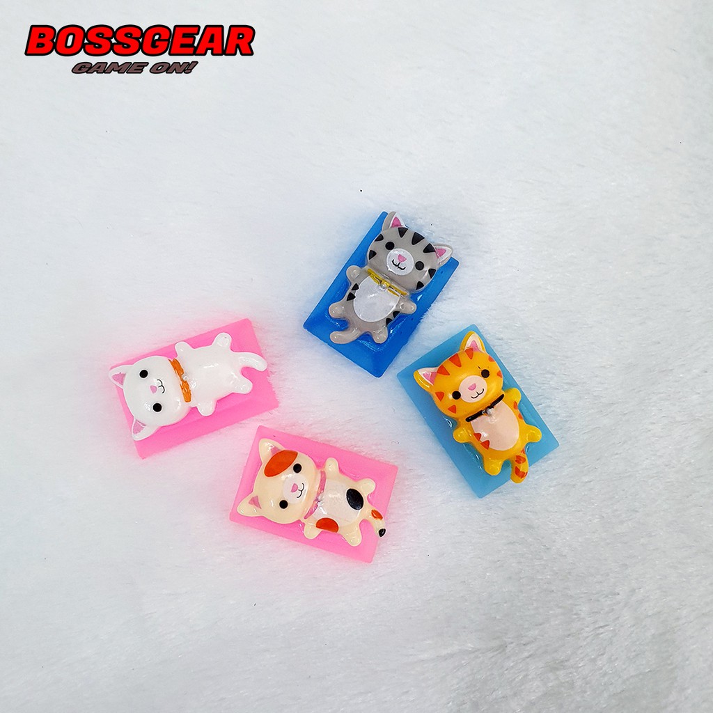 Keycap lẻ hình mèo lười lazy cat siêu dễ thương( Keycap Artisan )