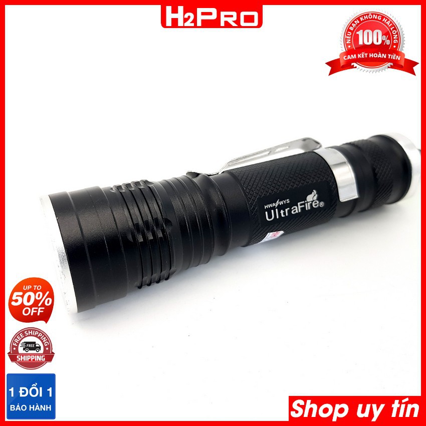 Đèn pin siêu sáng mini CREE HY-575 H2Pro hàng hãng, đèn pin siêu sáng giá rẻ (tặng pin sạc và đốc sạc trị giá 70K)