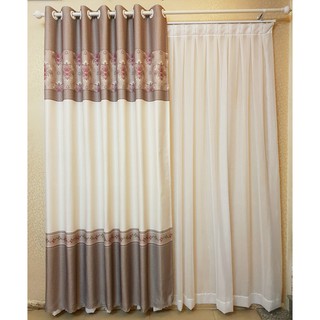 Rèm Cửa Chính may sẵn - 190x270 cm Hoàng Yên - Khoen Lỗ Cao Cấp R1-11