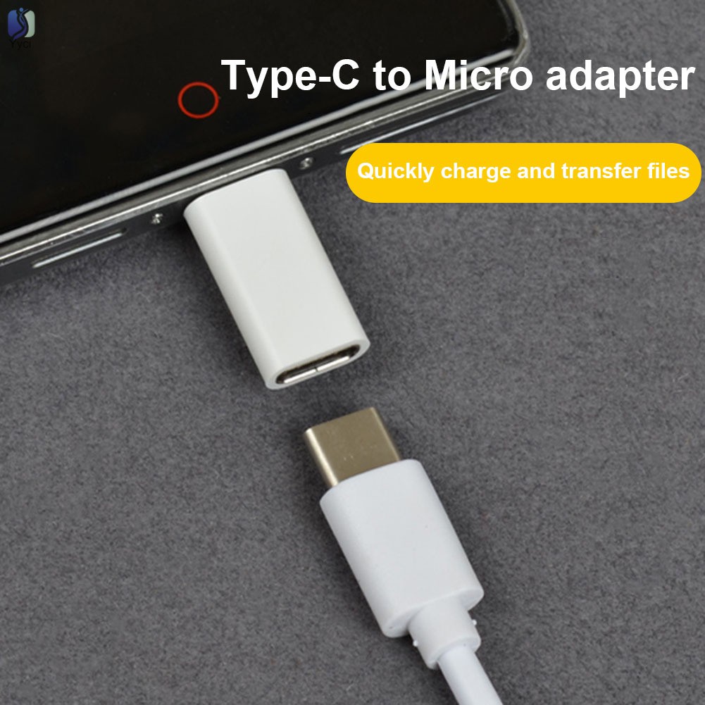 Đầu chuyển đổi cổng cắm Mini USB 3.1 Type C sang đầu cắm Micro USB hỗ trợ sạc truyền dữ liệu cho Macbook