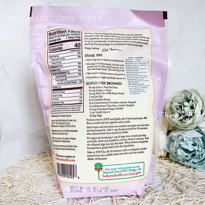 Tinh bột khoai tây Bob's Red Mill  623g