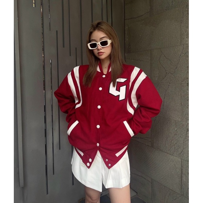 gonz đỏ varsity dáng dài chính hãng