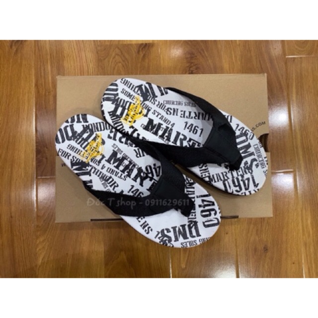 [GIÁ SỐC] Dép kẹp nam, dép xỏ ngón ⚡️FREESHIP⚡️Dr.Martens Cao Cấp, Siêu Êm, Siêu Bền FULLBOX (Đế Trắng Chữ)