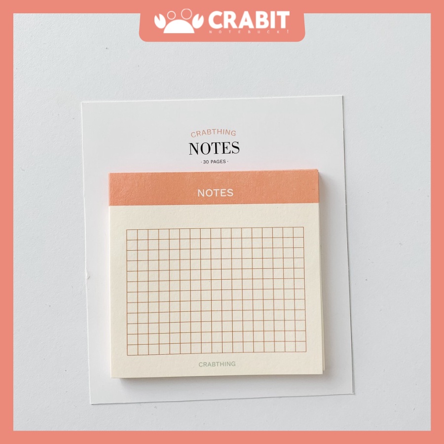 Giấy Note Ghi Chú Kẻ Ô Vuông - Crabit Grid Notepad - 30 Tờ | Shopee Việt Nam