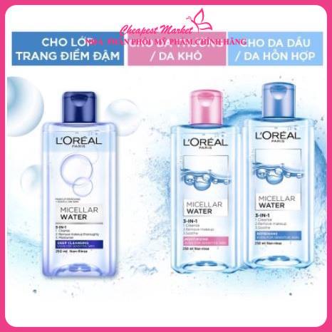 Nước Tẩy Trang Loreal - Nước tẩy Trang L'Oreal Paris 3-in-1 Micellar Water 400ml