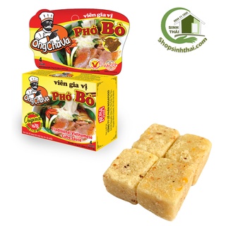VIÊN GIA VỊ NẤU PHỞ BÒ ÔNG CHÀ VÀ 75GR/4 VIÊN, Viên gia vị nấu nước dùng Phở thêm thơm ngon, đậm đà
