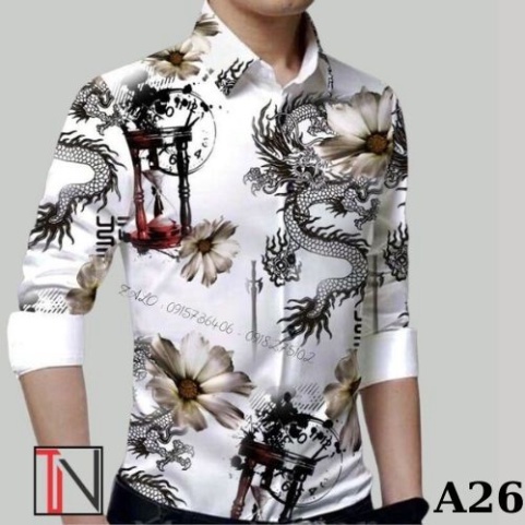 Áo Sơ Mi Nam Dài Tay ❤️FREESHIP❤️ Áo Sơ Mi Kiểu Hàn Quốc Họa Tiết Đẹp Chất Lụa Hàn Cao Cấp Dvin_fashion