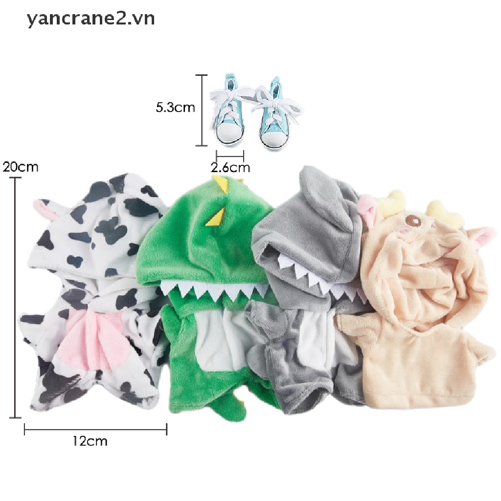 Bộ Đồ Ngủ Liền Thân Hình Khủng Long 20cm Dành Cho Búp Bê