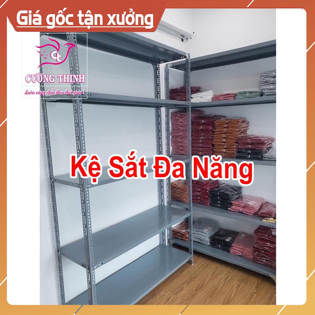Kệ sắt đa năng 5 Tầng, Cao 2m x Dài 1m5 x Rộng 50cm, Trọng tải 100kg/Tầng