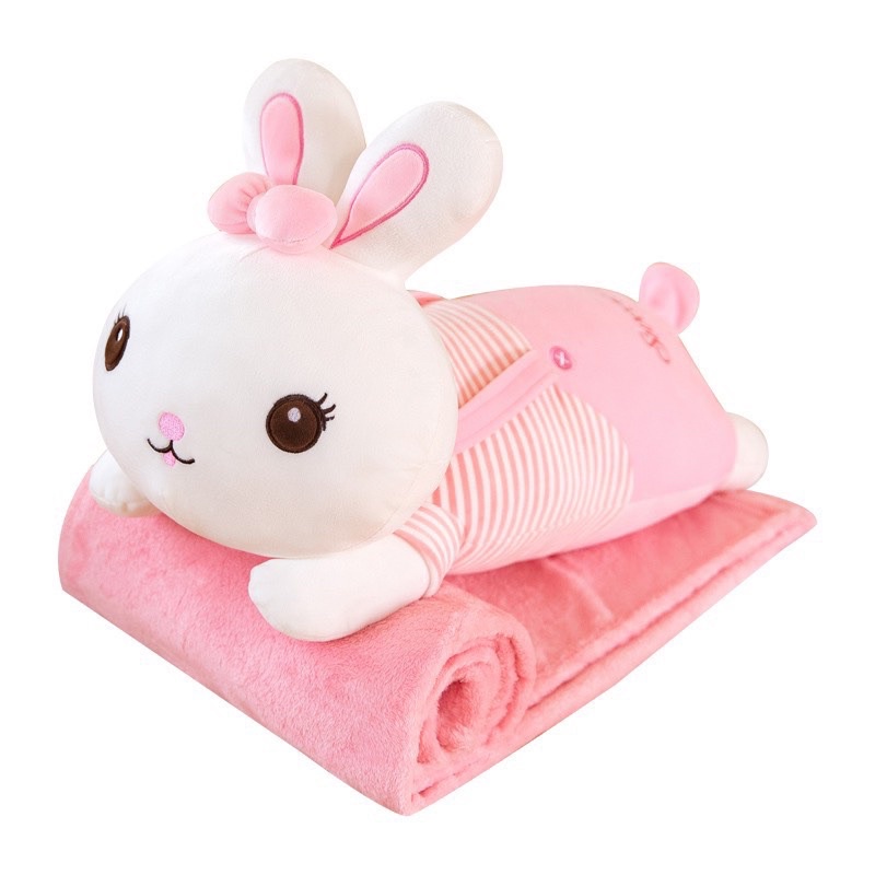 Bộ chăn gối văn phòng hình thú bông IGUN BEDDING chăn kèm gối