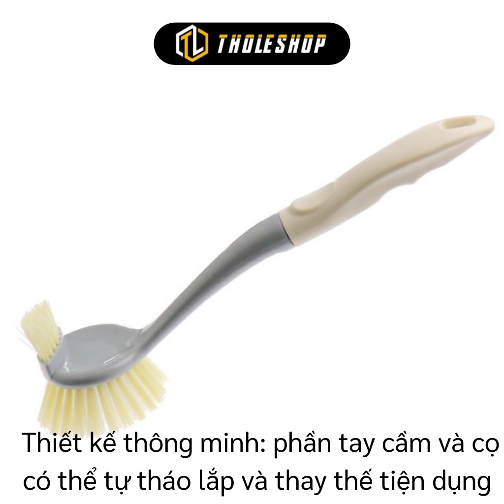 Bàn Chải Cọ Nồi Cán Dài - Cây Chà Vệ Sinh Nhà Tắm, Nhà Bếp 2 Đầu Đa Năng 9457