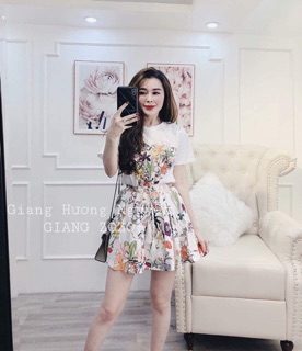 Sét quần váy hoa hàng QC