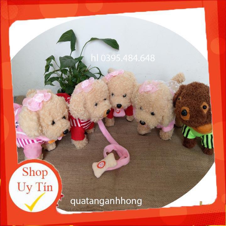 {Hát nhạc Tiếng Việt} đồ chơi chó bông biết kêu, biết đi, biết lắc mông siêu xinh thân thiện với bé yêu con vật