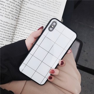 [ FREESHIP TỪ 50K TOÀN QUỐC ] Ốp lưng Iphone mặt kính trơn, caro