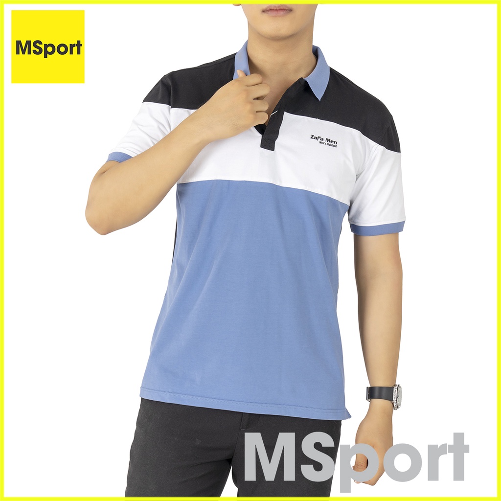 Áo Thun Nam Tay Ngắn Có Cổ Phối 3 Màu Đẹp, Đang Hót Hiện Nay, Chất Vải Cotton Mềm Mịn, Mặc Mát, Co Giãn 4 Chiều