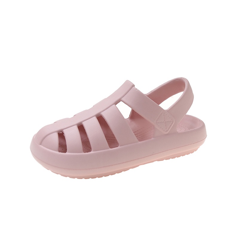 Giày Sandal Đục Lỗ Đế Dày Bằng EVA Chống Trượt Phong Cách La Mã Thời Trang Mùa Hè Hàng Mới Dành Cho Bạn Nữ Mang Đi Biển