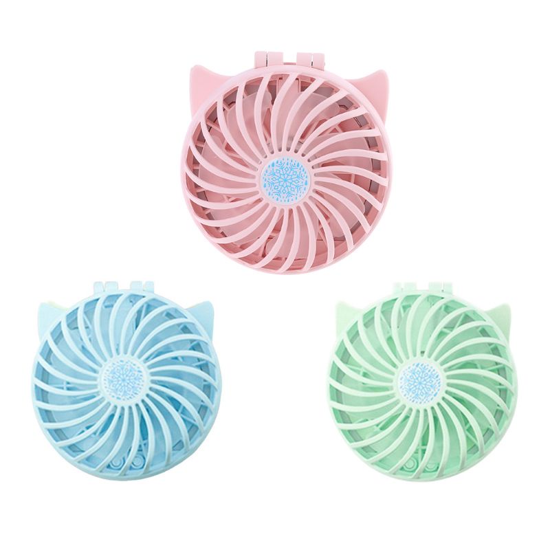 Gương Trang Điểm Tích Hợp Quạt Mini 2 Trong 1 Tích Hợp Đèn LED