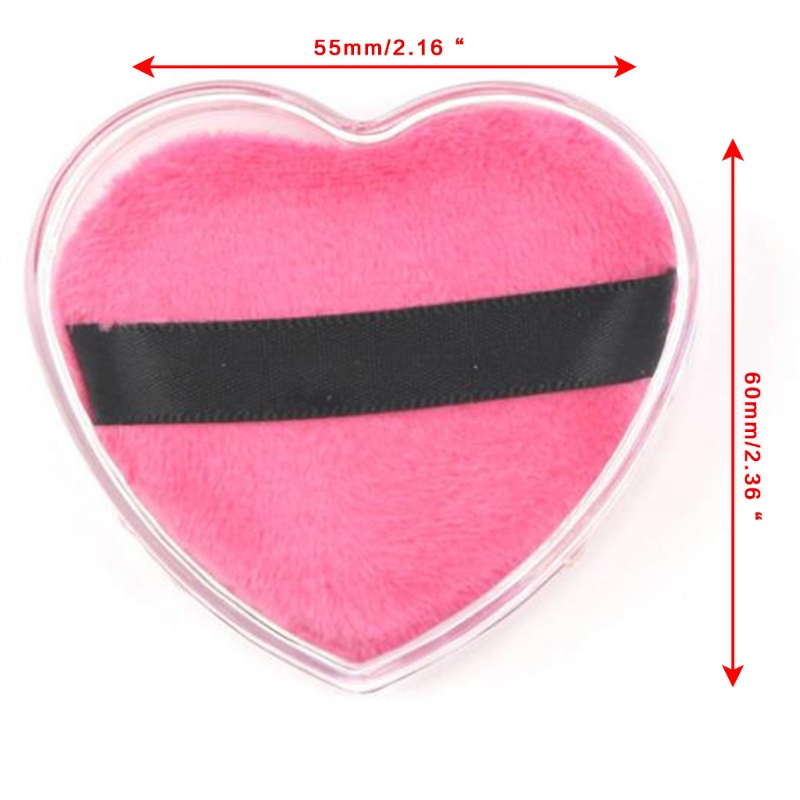 Mút Trang Điểm YOUYO Bằng Cotton Hình Trái Tim Kèm Dây Đeo Tiện Dụng